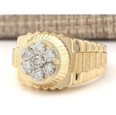 mens rolex gold and diamond ring|Rolex rings for men 14k.